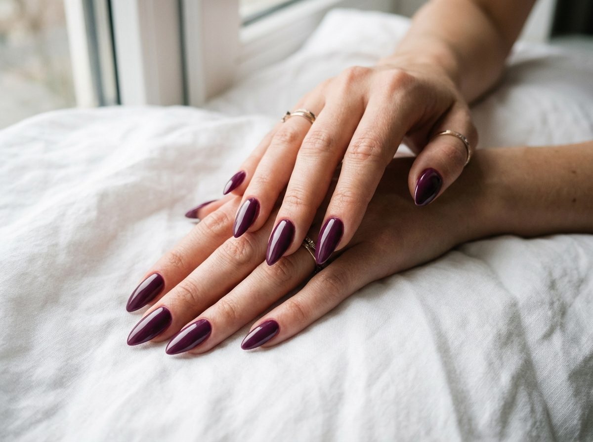 Plum nails